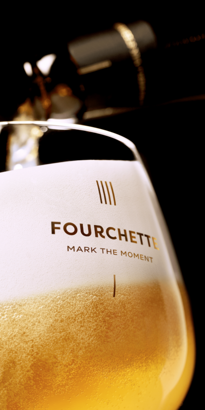 Close-up Fourchette bier schenken